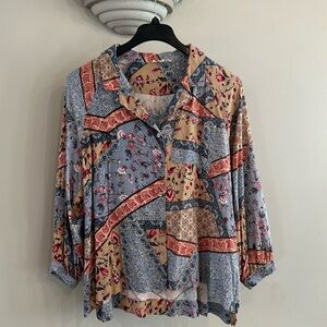 Christian Siriano patchwork blouse